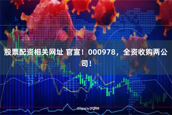 股票配资相关网址 官宣！000978，全资收购两公司！