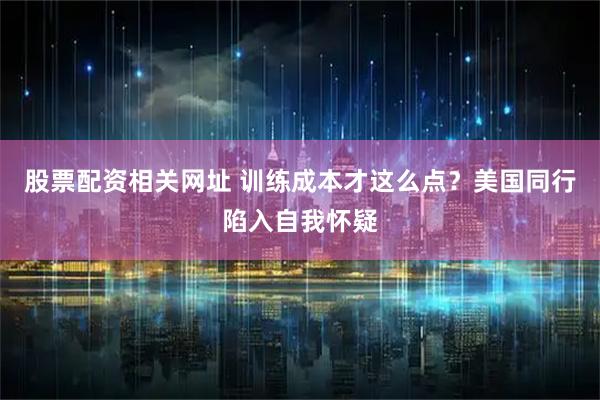 股票配资相关网址 训练成本才这么点？美国同行陷入自我怀疑